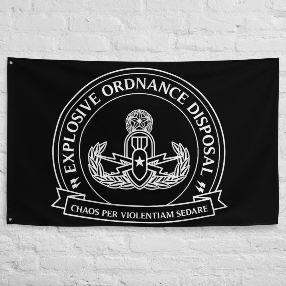 "CHAOS PER VIOLENTIAM SEDARE" Wall Flag
