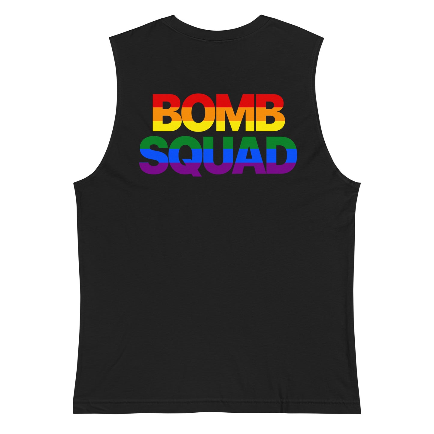 Rainbow Squad (BOMB SQUAD) Muscle shirt Back font