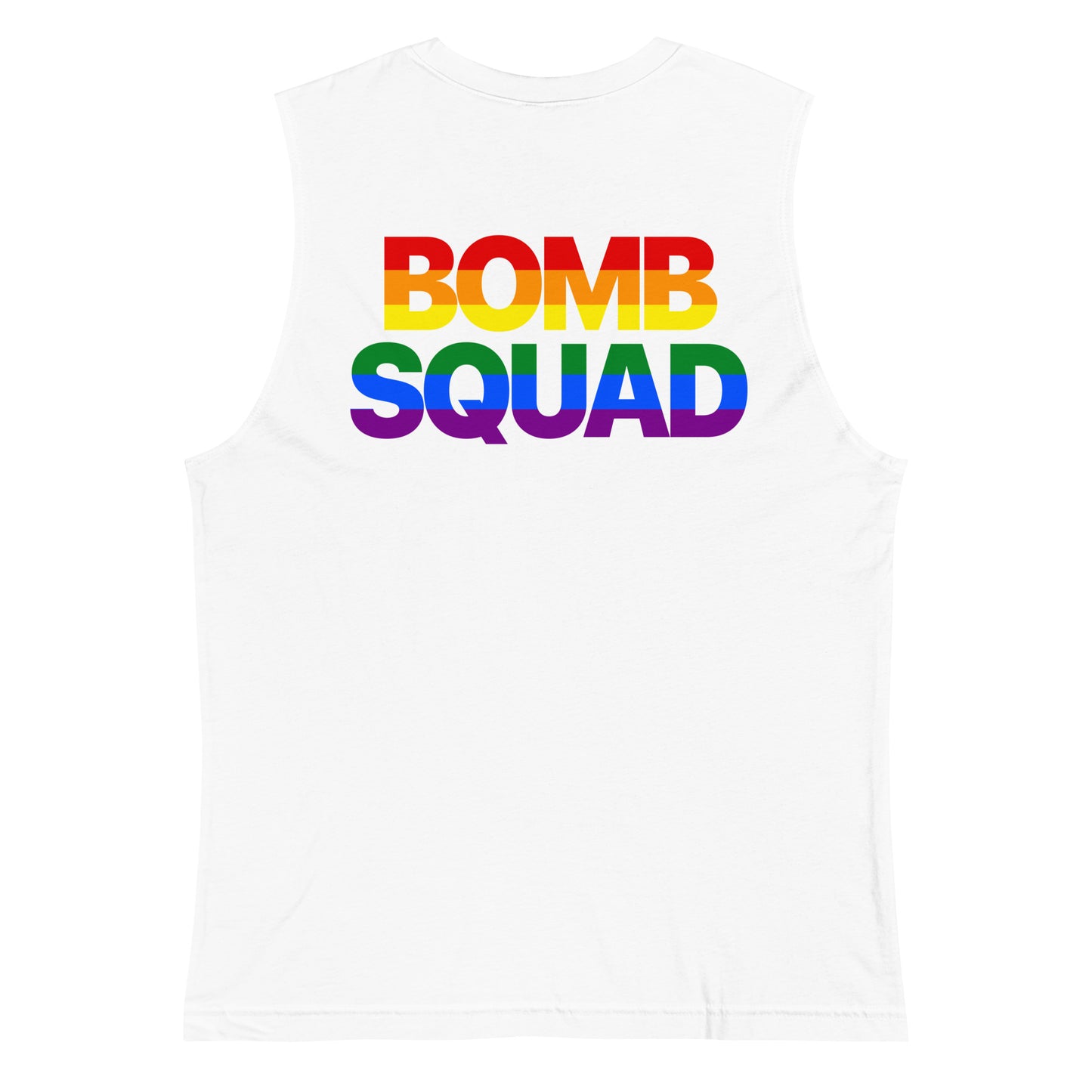 Rainbow Squad (BOMB SQUAD) Muscle shirt Back font