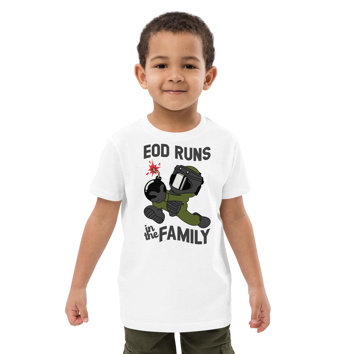 EOD Runs - White - Organic cotton kids t-shirt