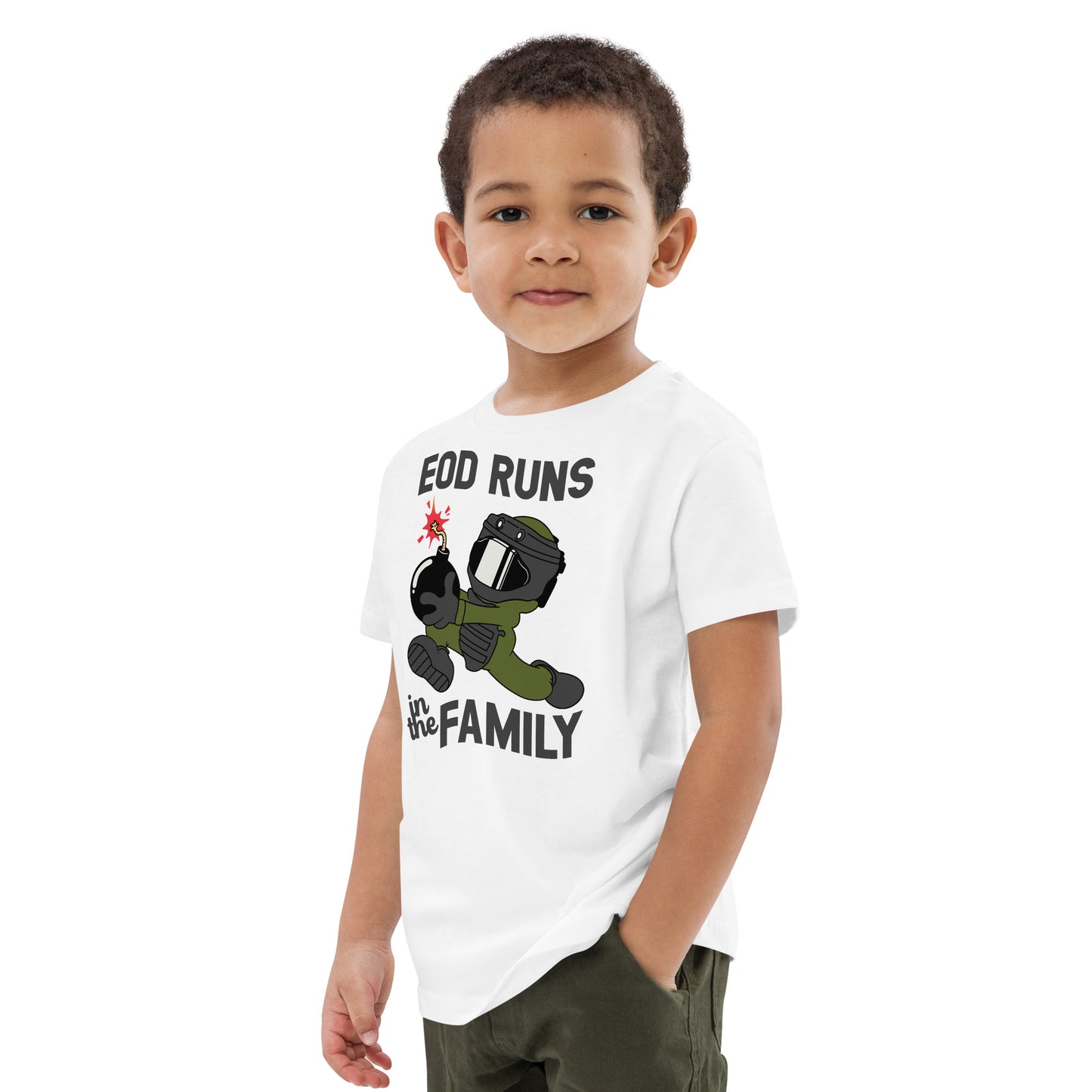 EOD Runs - White - Organic cotton kids t-shirt