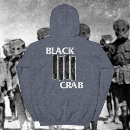 Black Crab (White Font) Work Hoodie