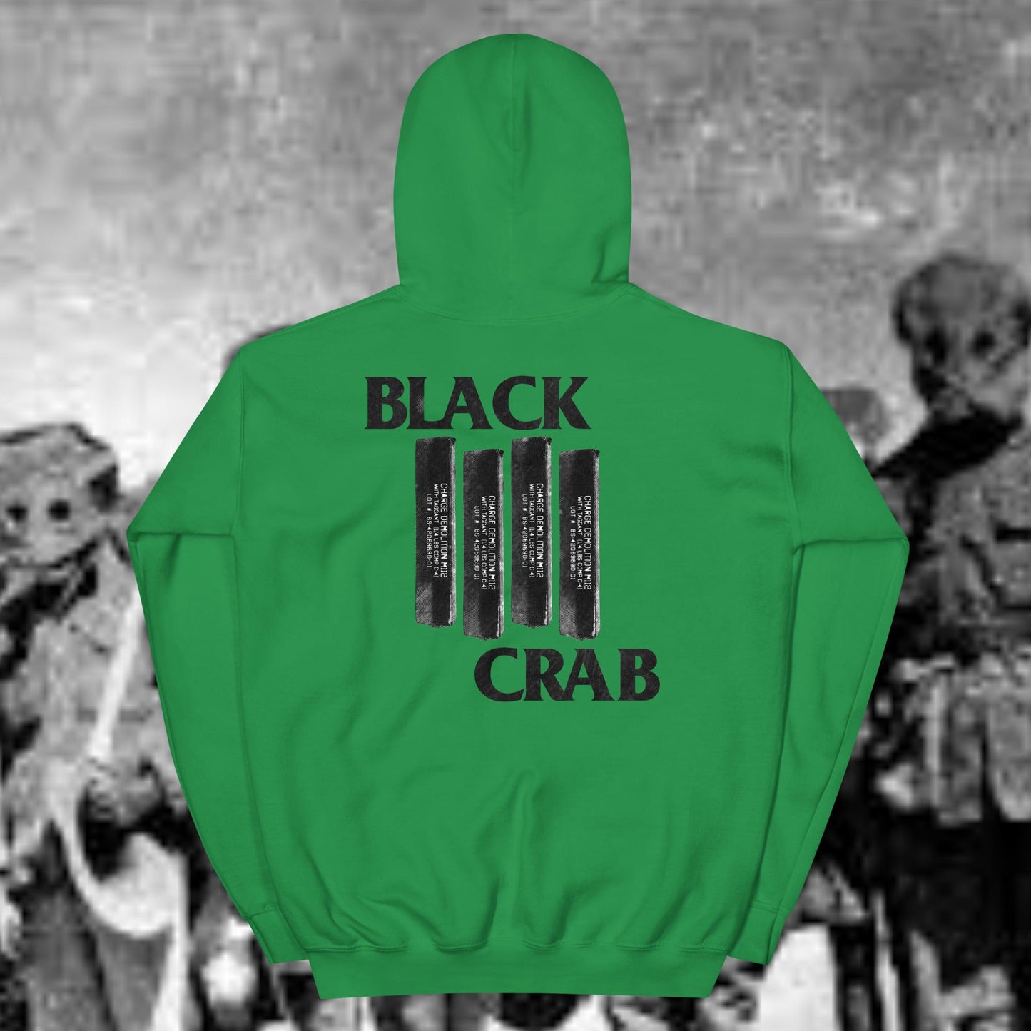 Black Crab (Black Font) Work Hoodie