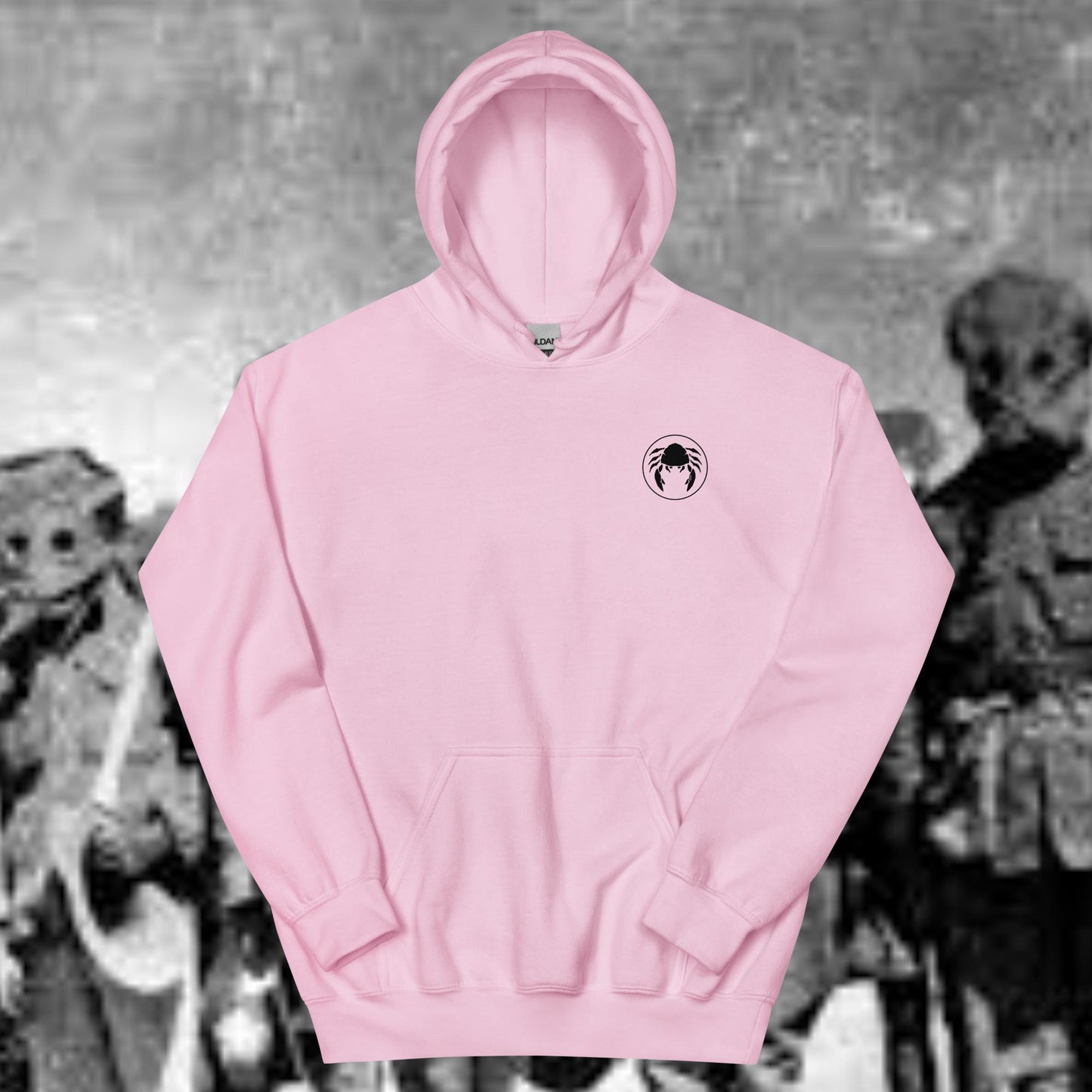 Black Crab (Black Font) Work Hoodie