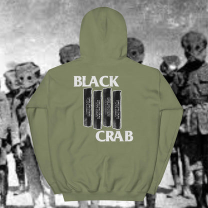 Black Crab (White Font) Work Hoodie