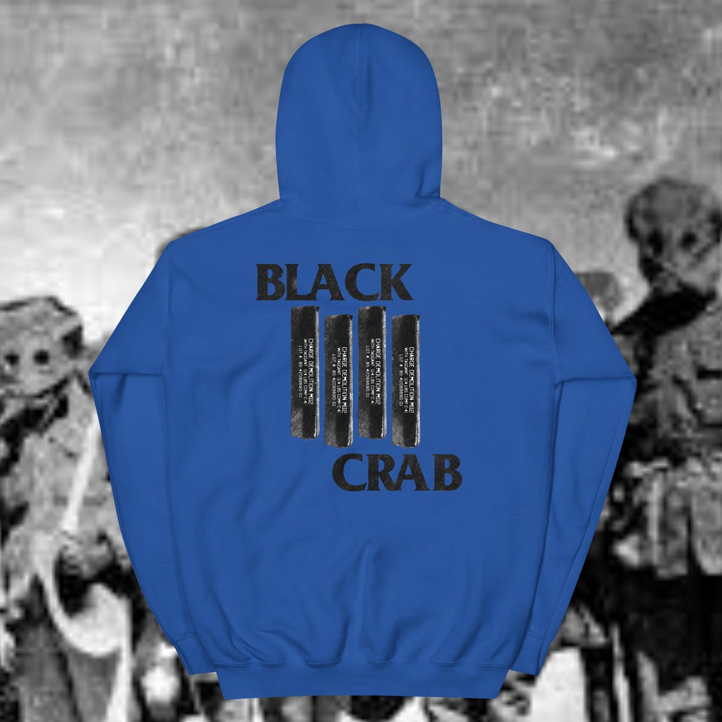 Black Crab (Black Font) Work Hoodie