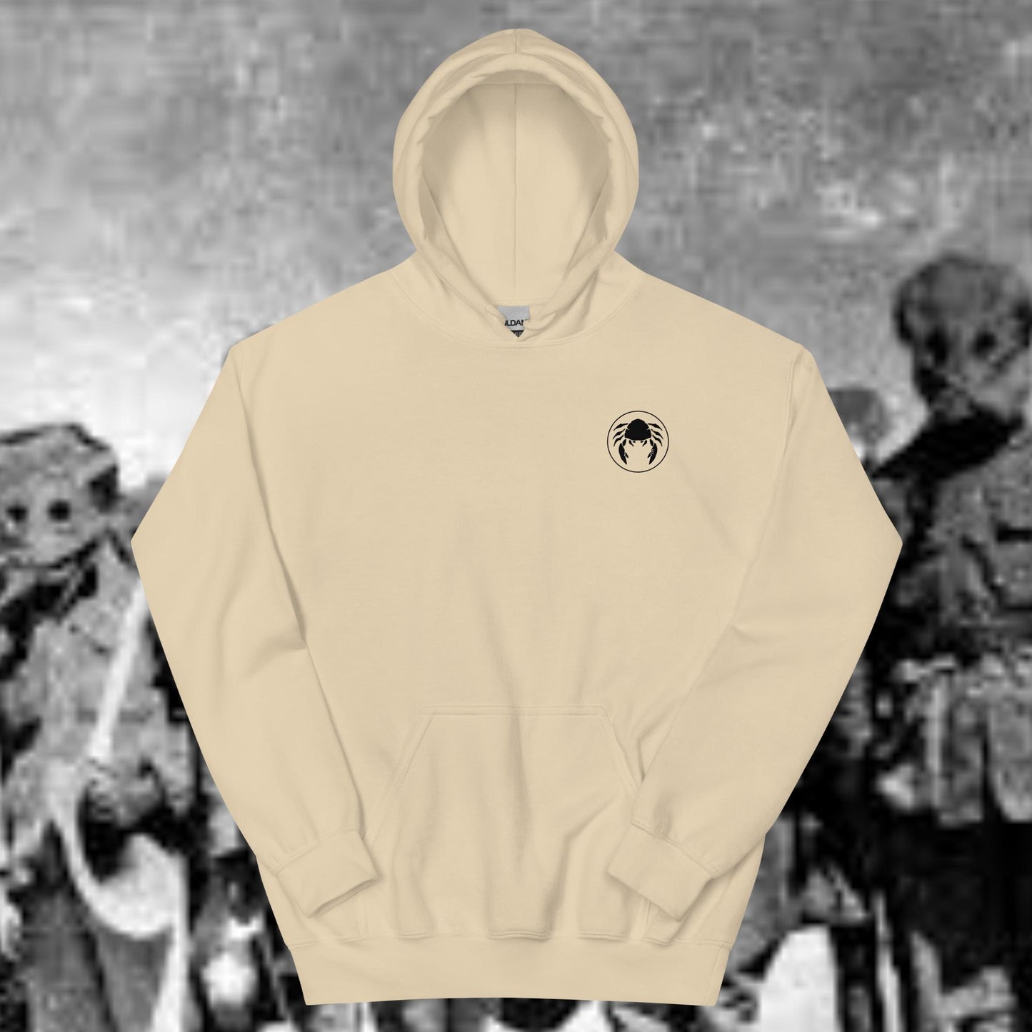 Black Crab (Black Font) Work Hoodie