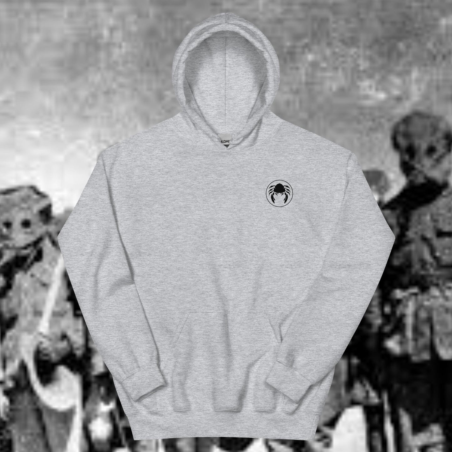 Black Crab (Black Font) Work Hoodie