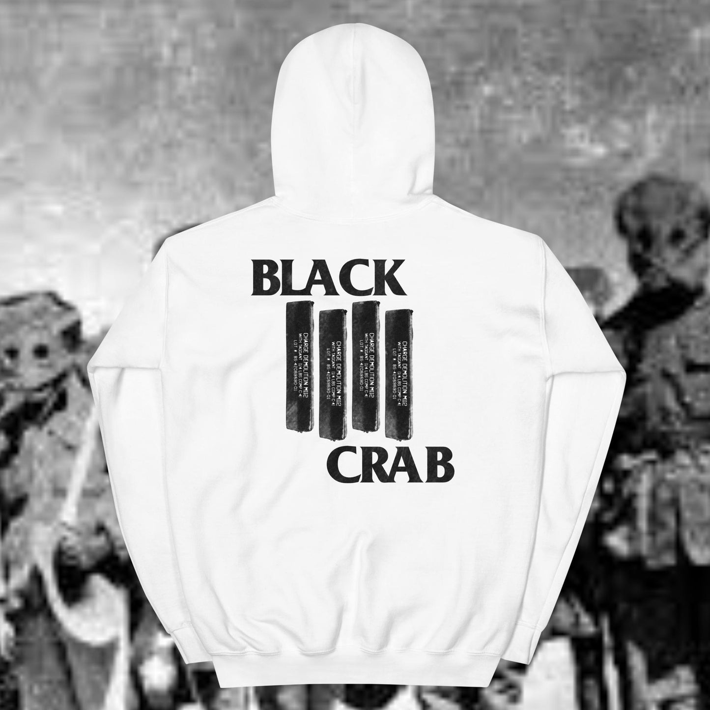 Black Crab (Black Font) Work Hoodie