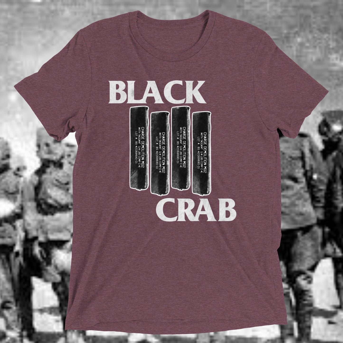 Black Crab Band T (White font)