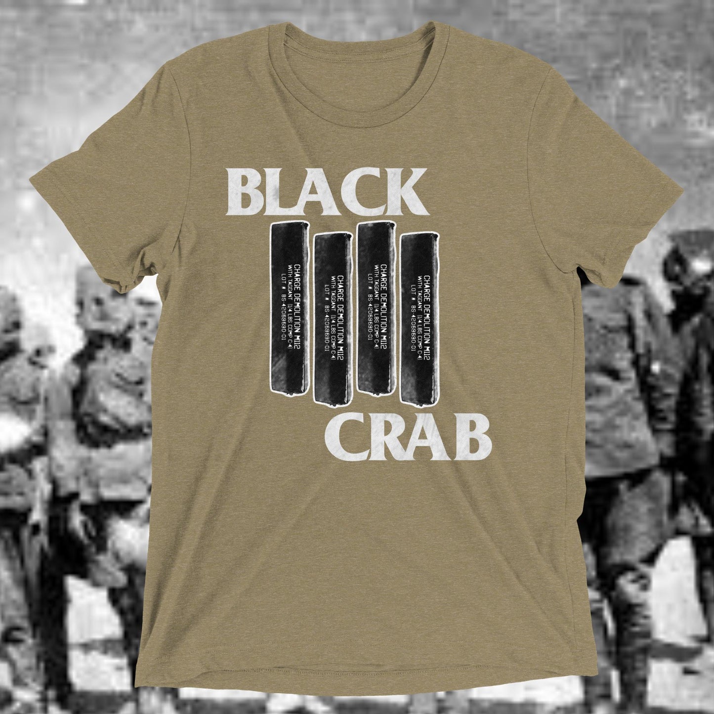 Black Crab Band T (White font)