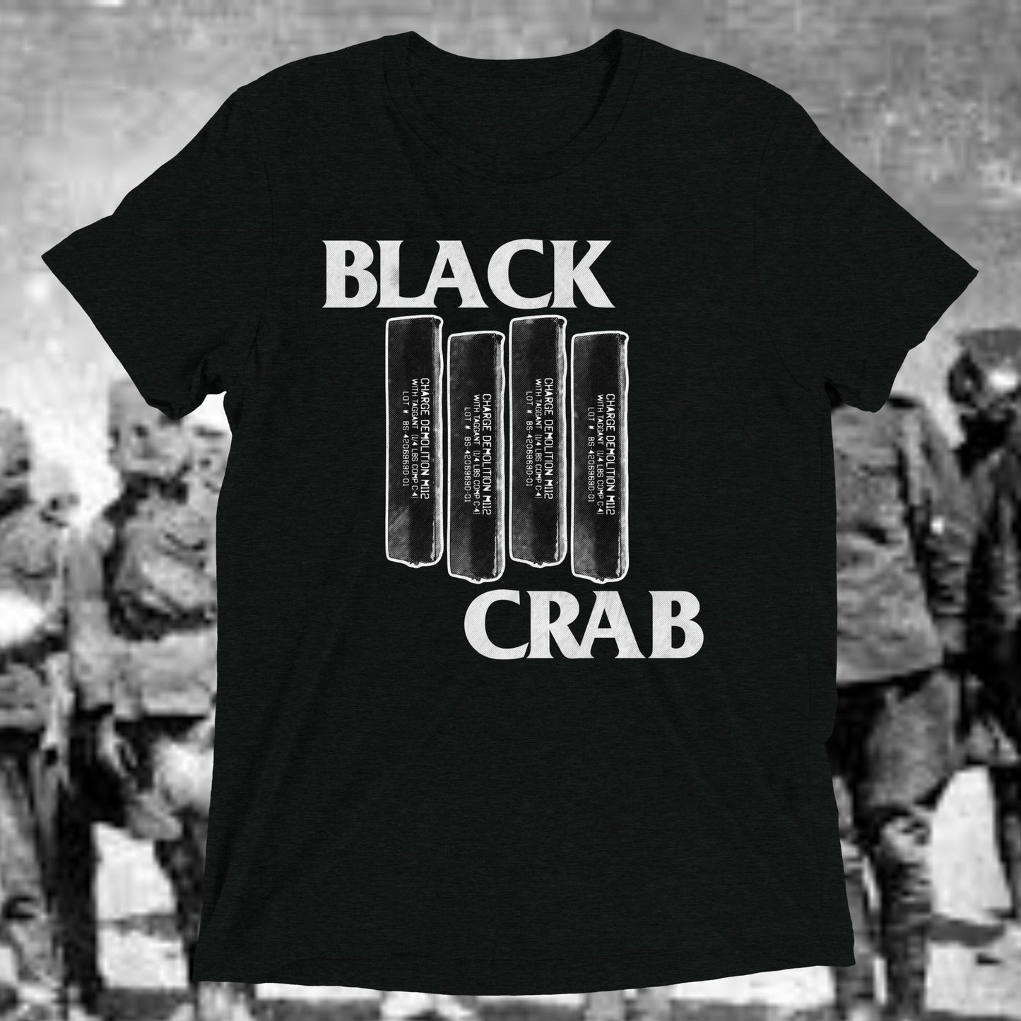 Black Crab Band T (White font)